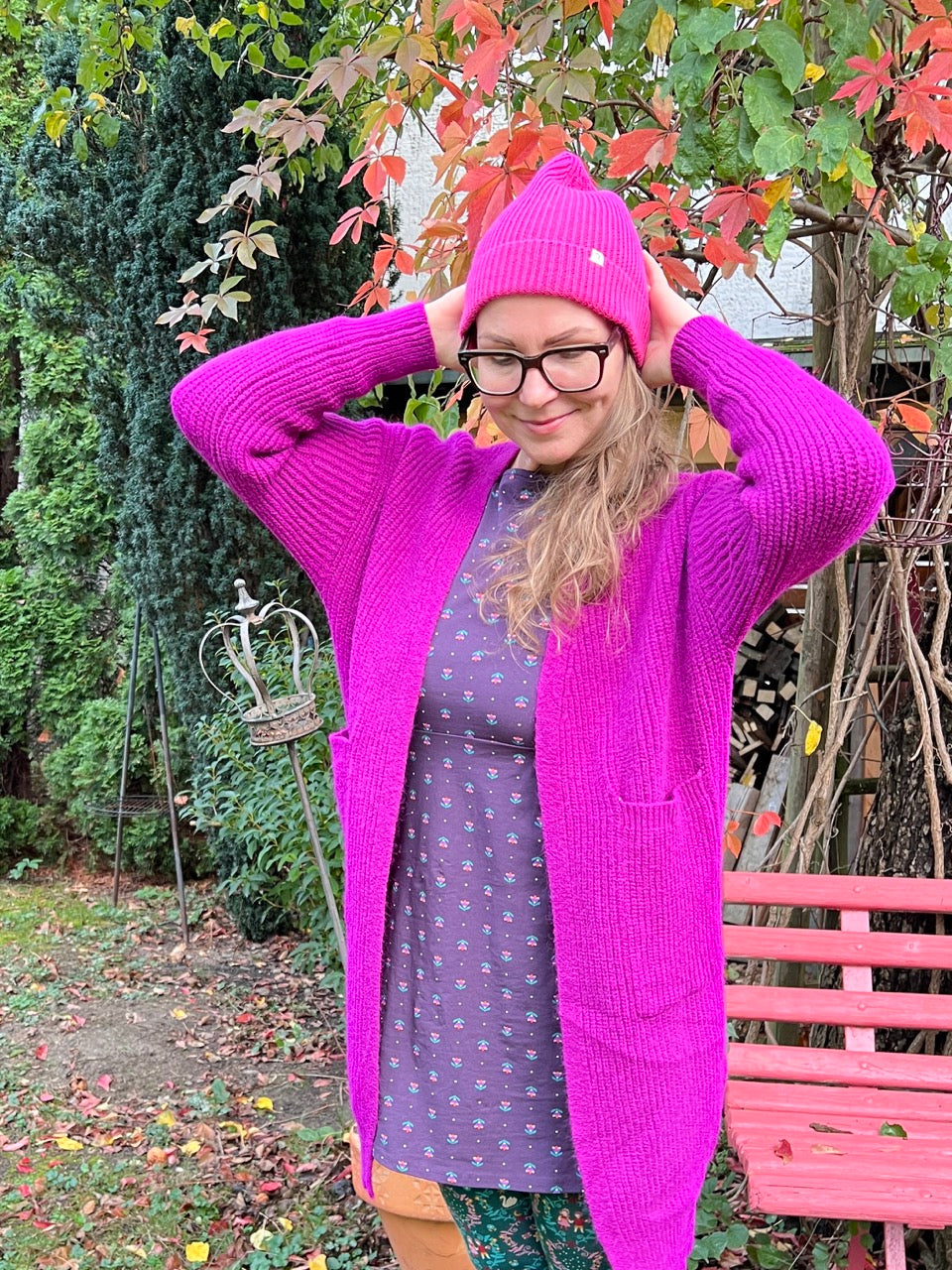 Strickjacke Mantel Heiterblick Magenta