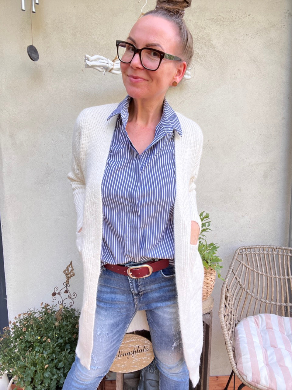 Hemd Bluse Gretchen Marine
