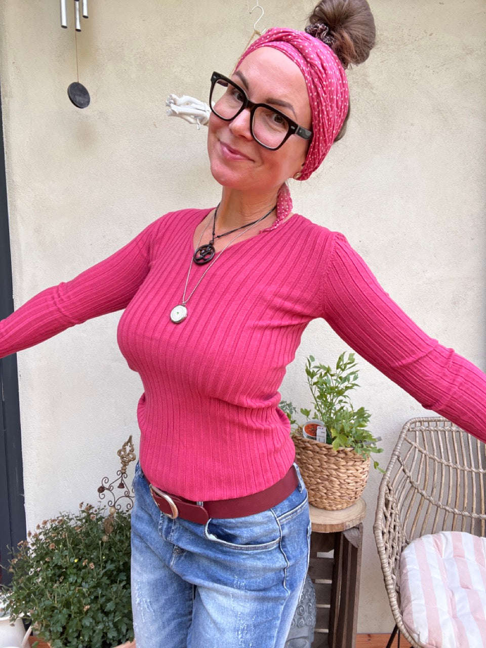 Pulli Cleo Himbeere