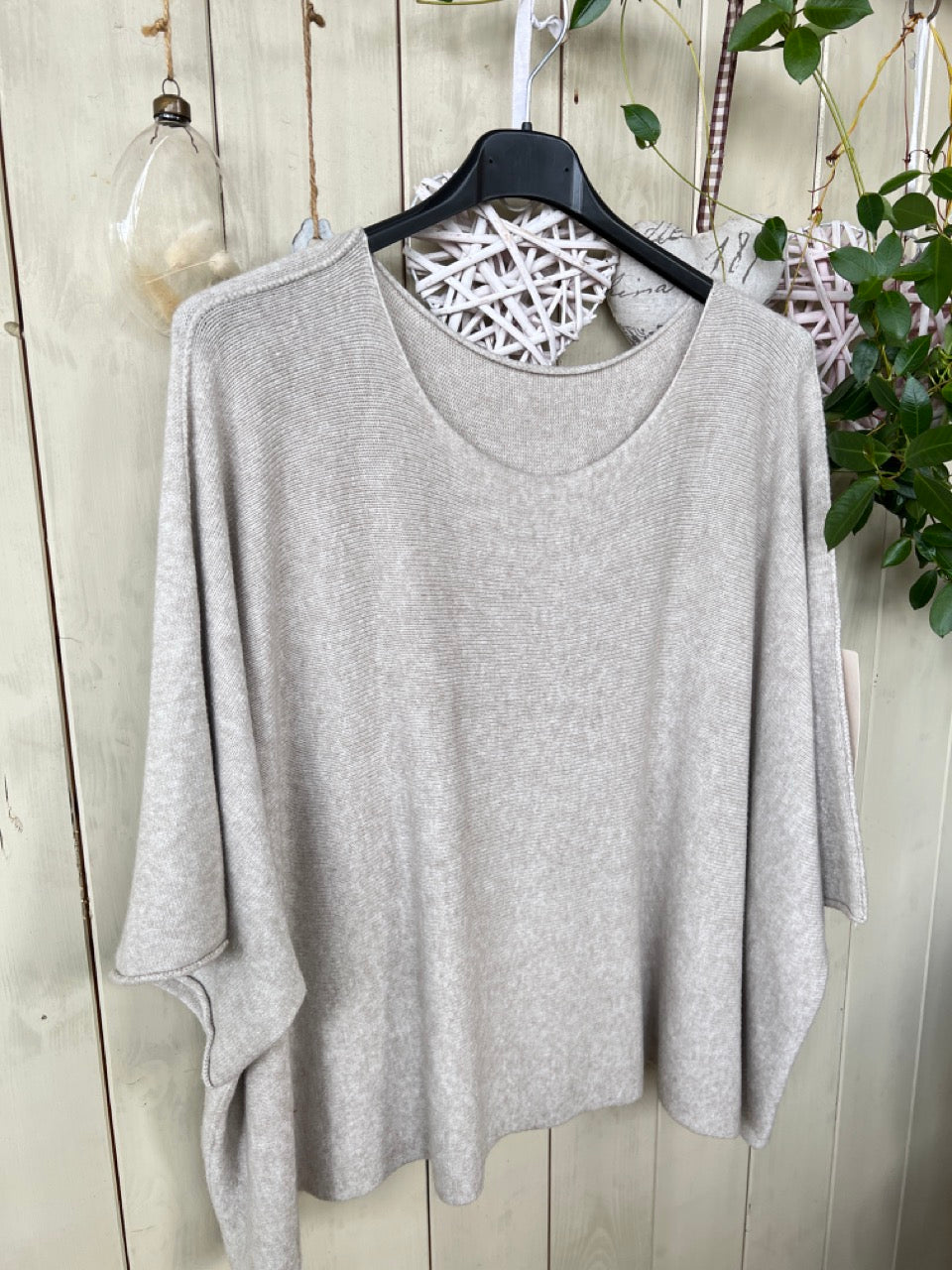 Strick Shirt Strickliebling in Hellgrün und Sand