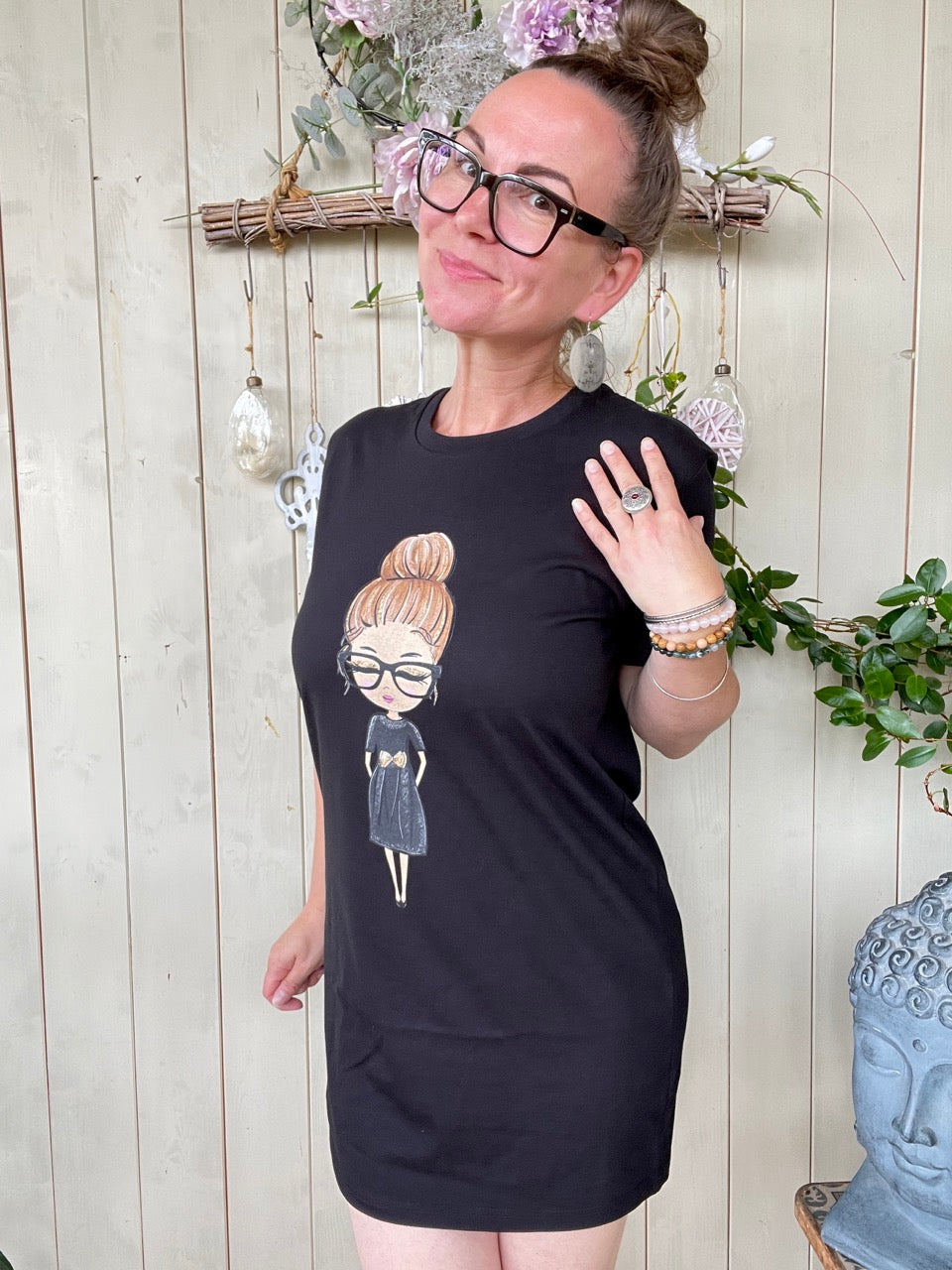 Shirt Dress Organic Frollein Käthe Schwarz