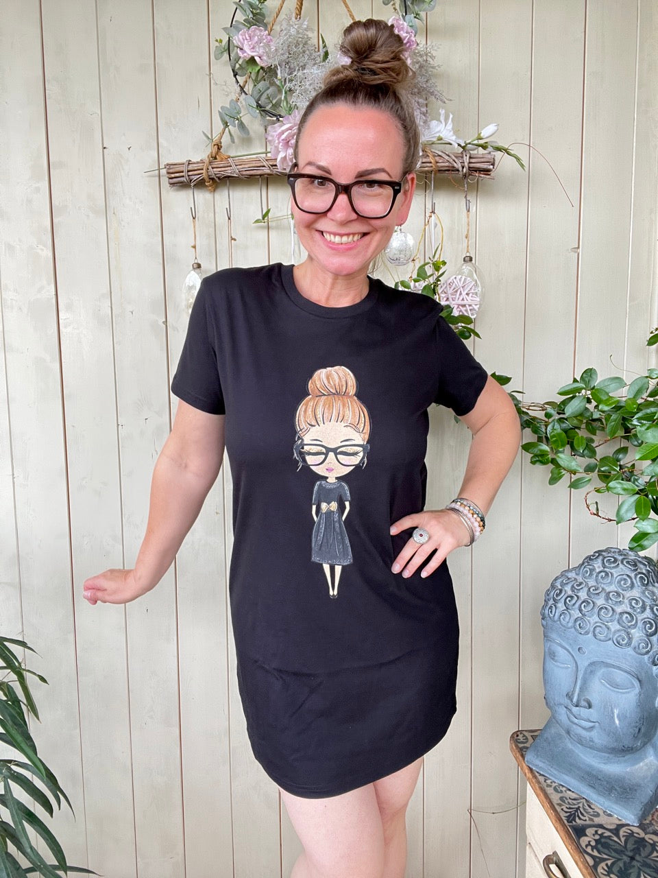 Shirt Dress Organic Frollein Käthe Schwarz