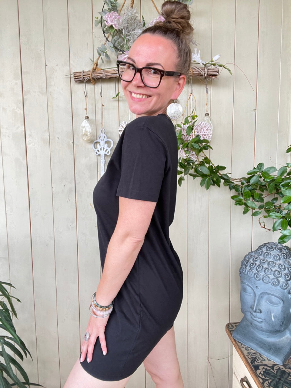 Shirt Dress Organic Frollein Käthe Schwarz