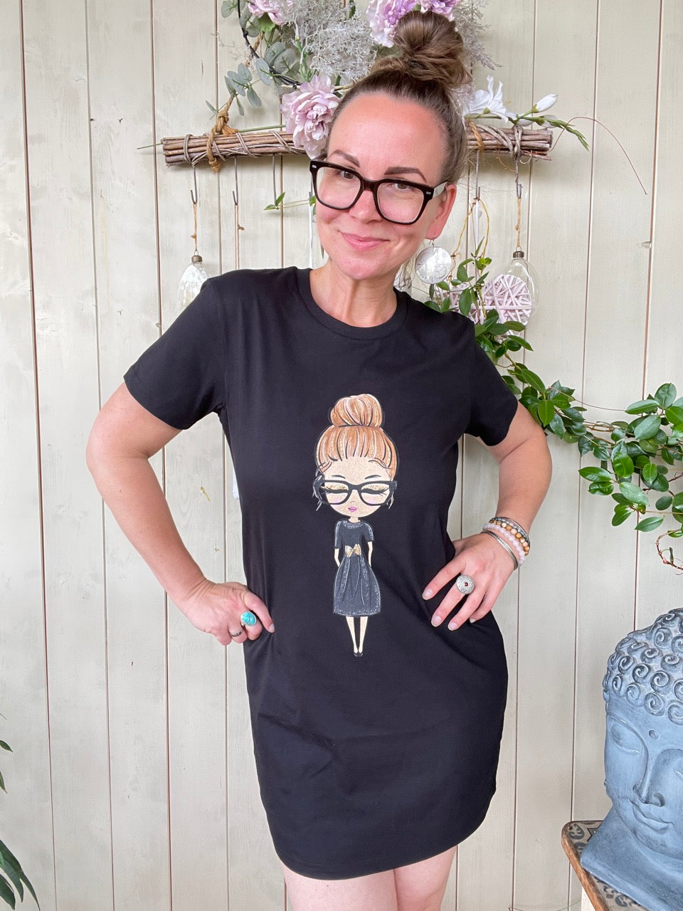 Shirt Dress Organic Frollein Käthe Schwarz