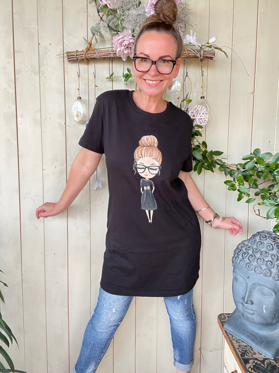 Shirt Dress Organic Frollein Käthe Schwarz