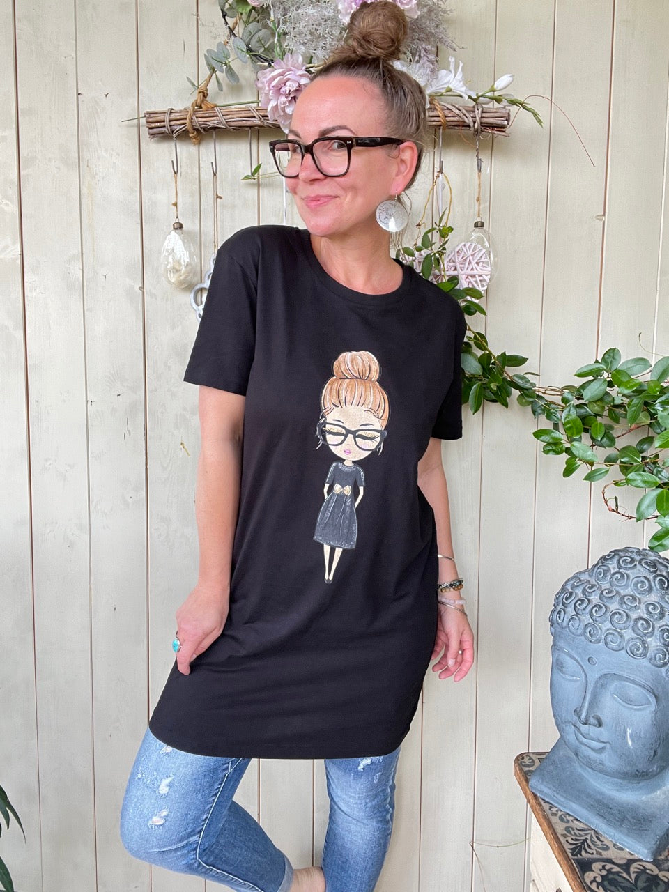 Shirt Dress Organic Frollein Käthe Schwarz