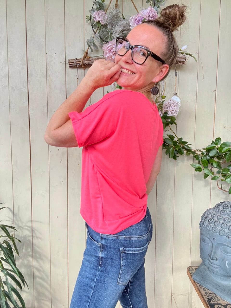 Shirt Lilo Obenschön Leuchtend Rosa