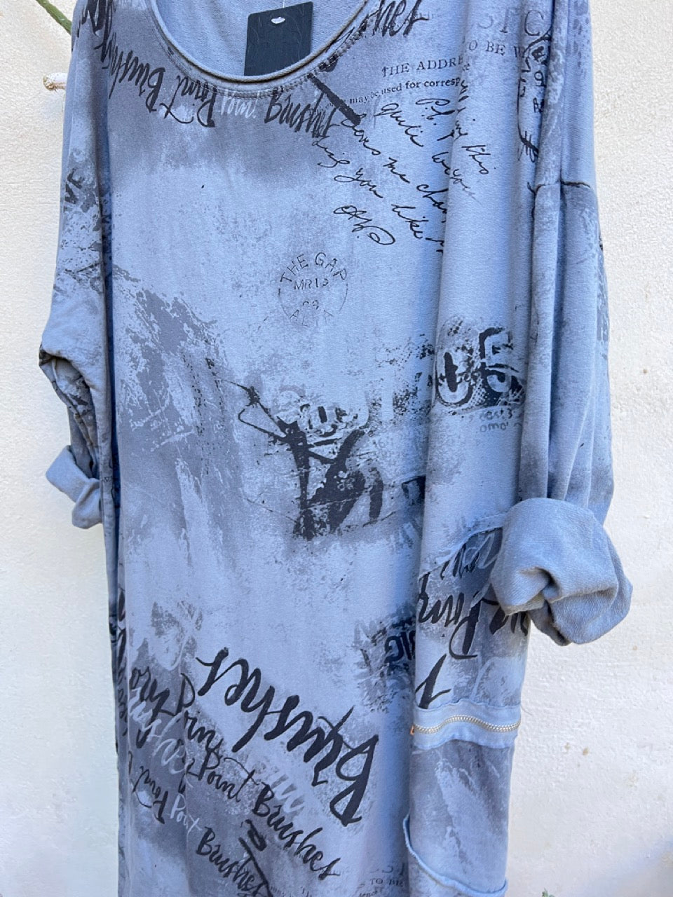 Shirt Kleid Paris Jeansblau