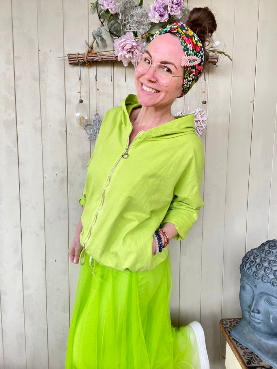 Sweatjacke Lotta Kiwi Grün