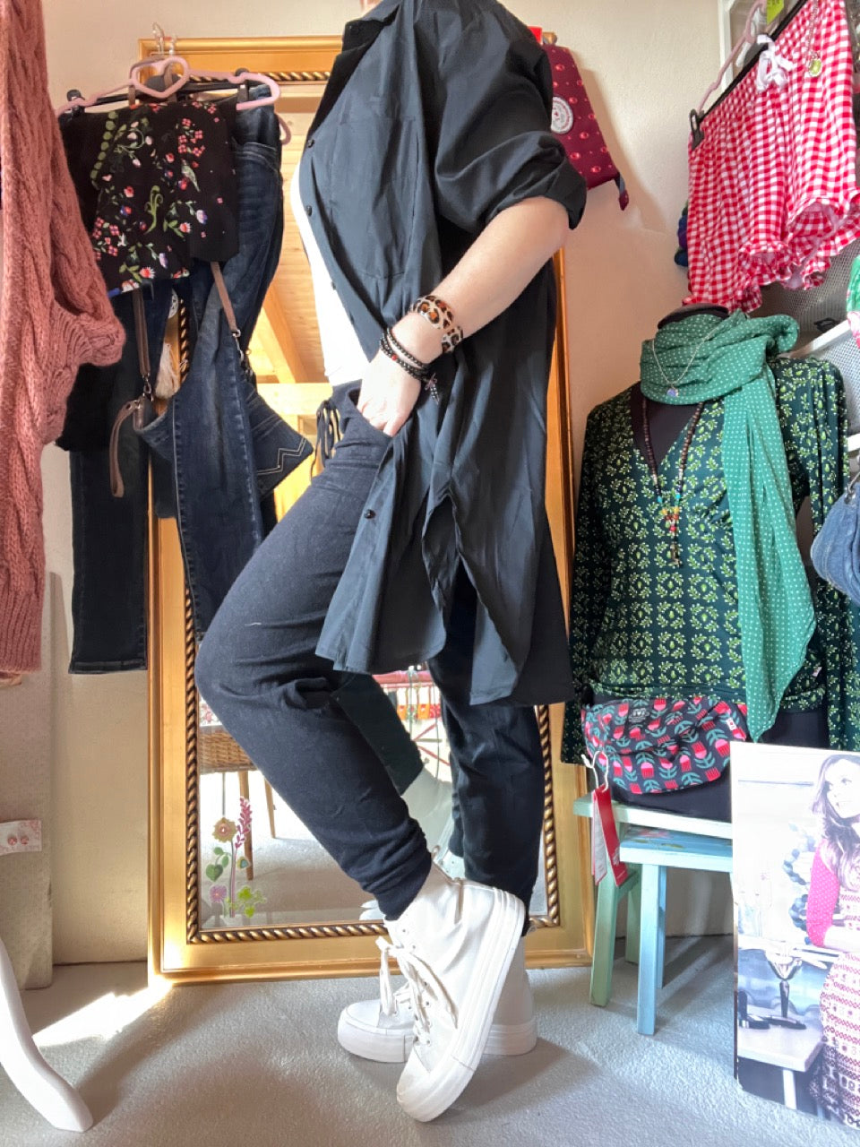 Hose Strickpants Freizeitheld Schwarz