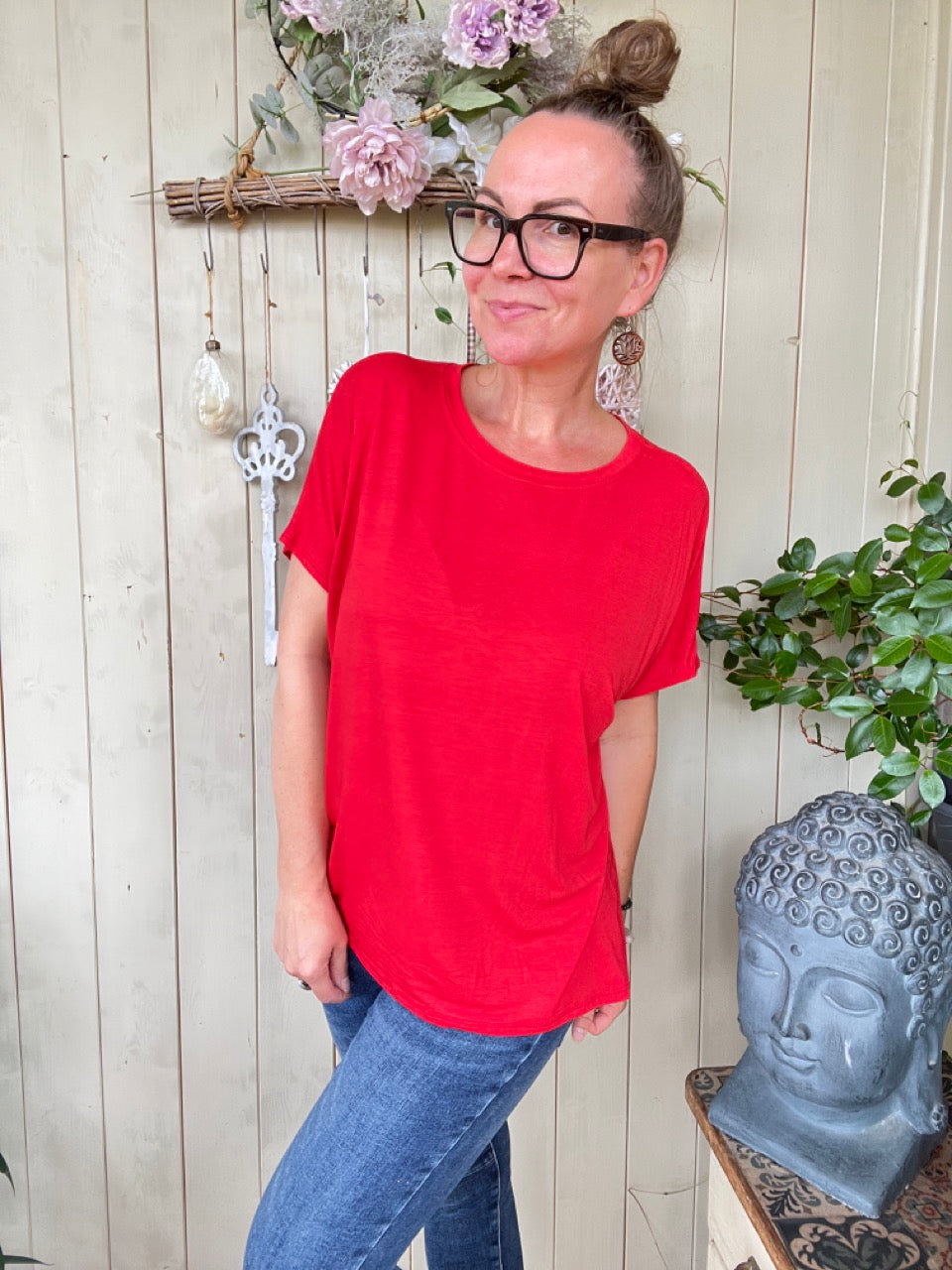 Shirt Lilo Obenschön Rot