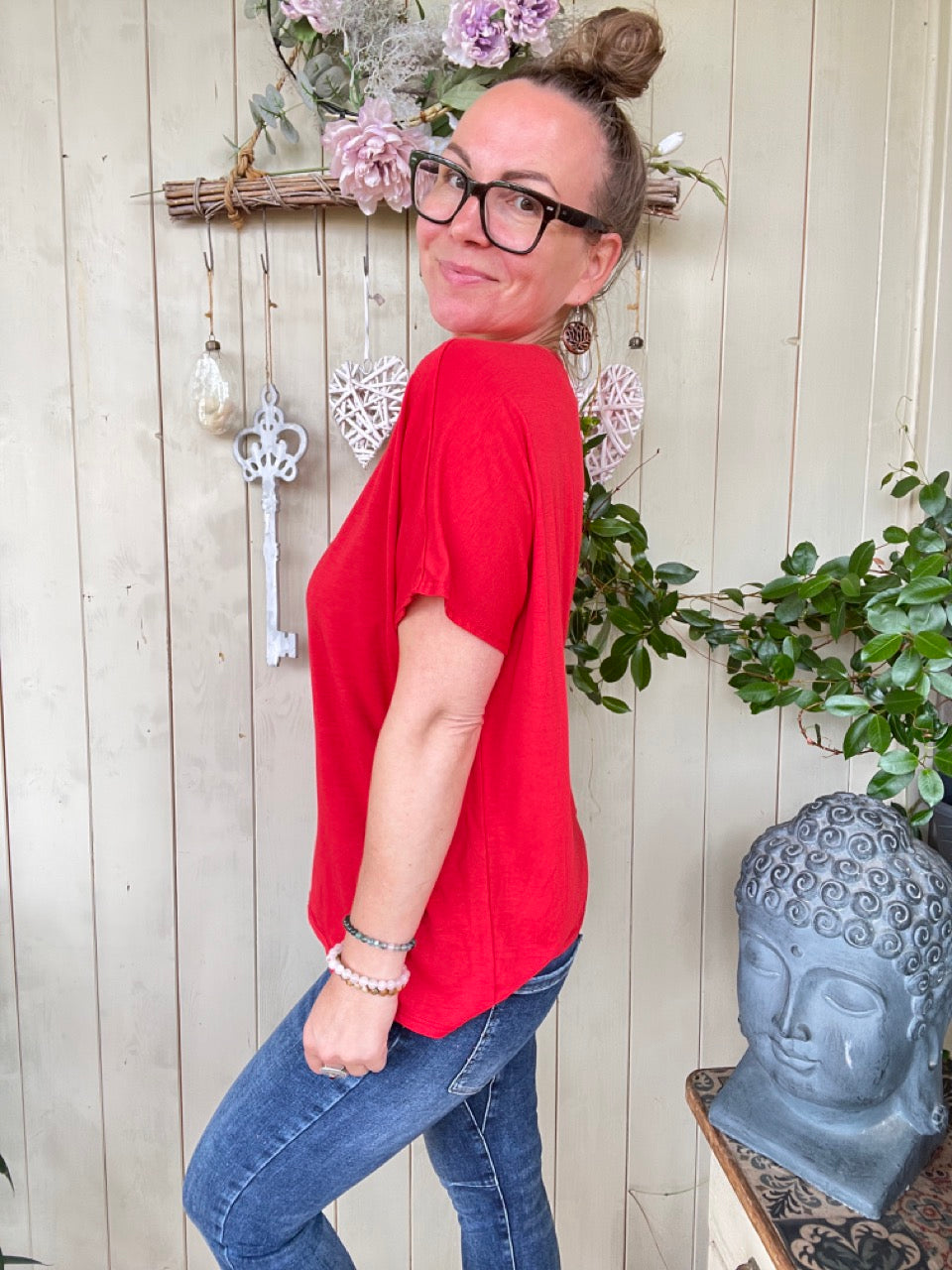Shirt Lilo Obenschön Rot