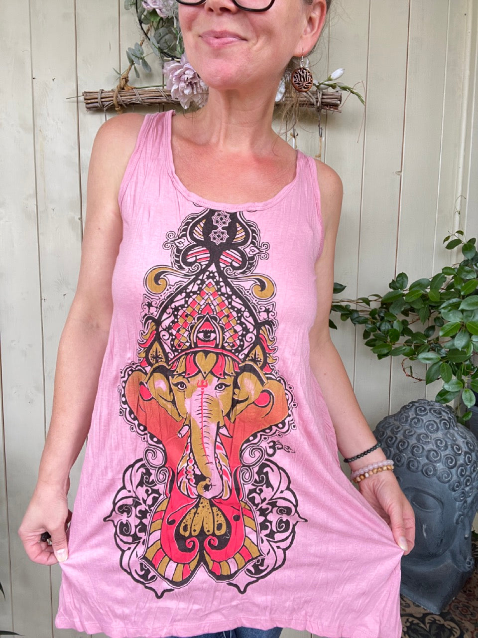 Shirt Kleid Ganesha Rose