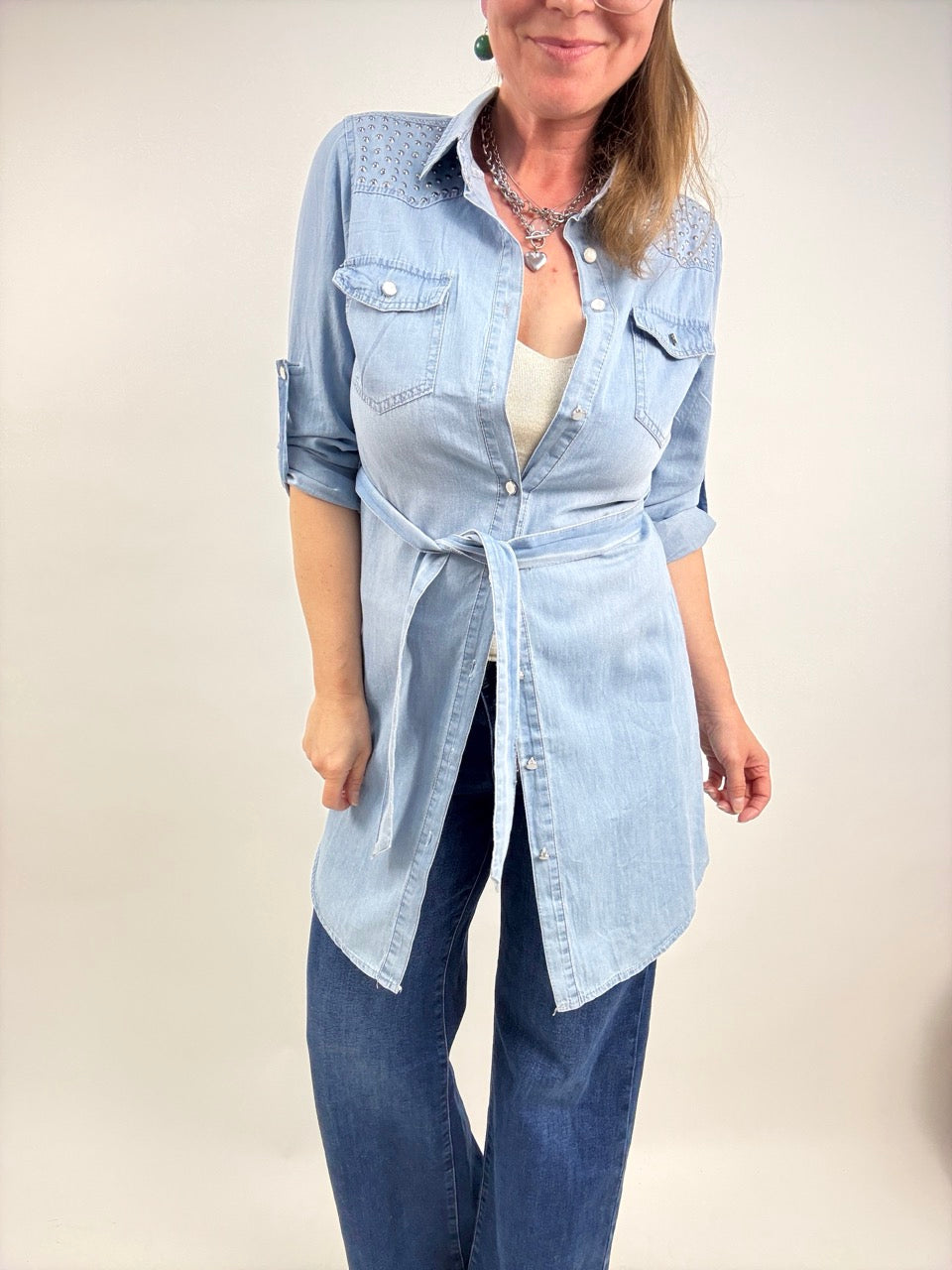 Hemd Kleid Denim Star
