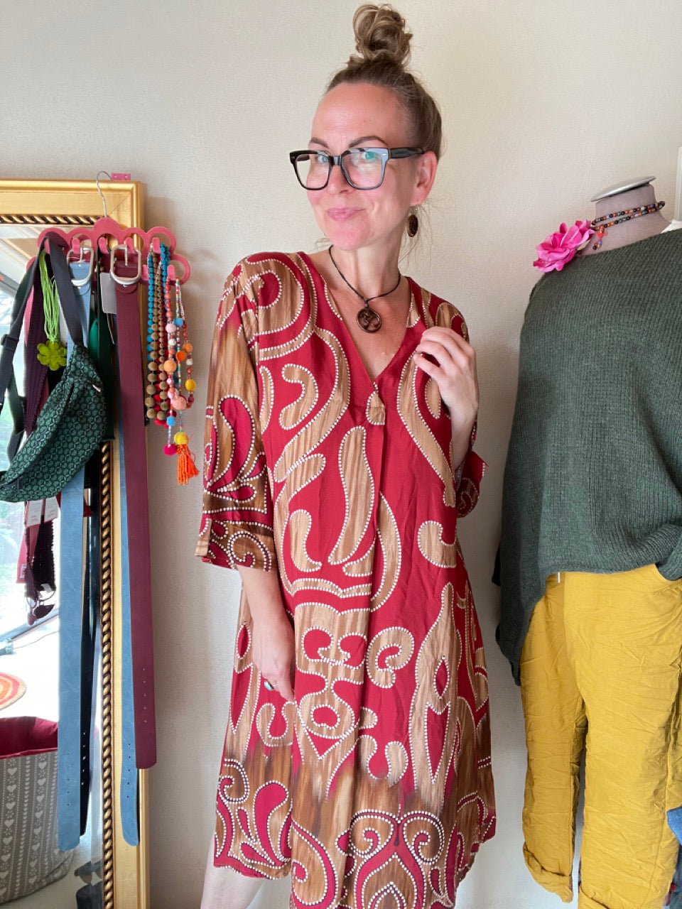 Kleid Tunika Rio Rio Rubin Rot