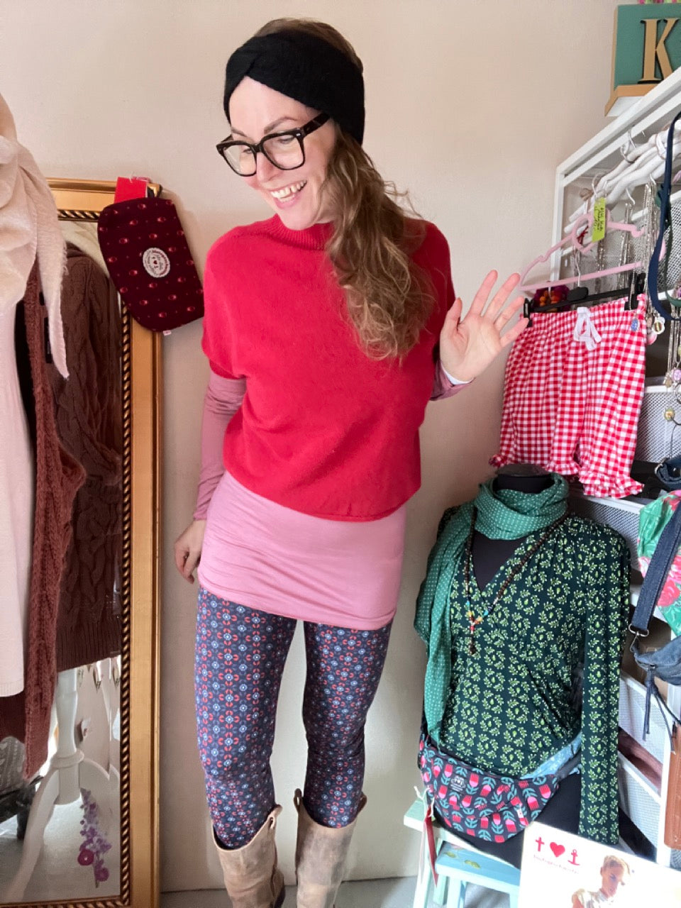 Leggings Blütenmelodie Blau