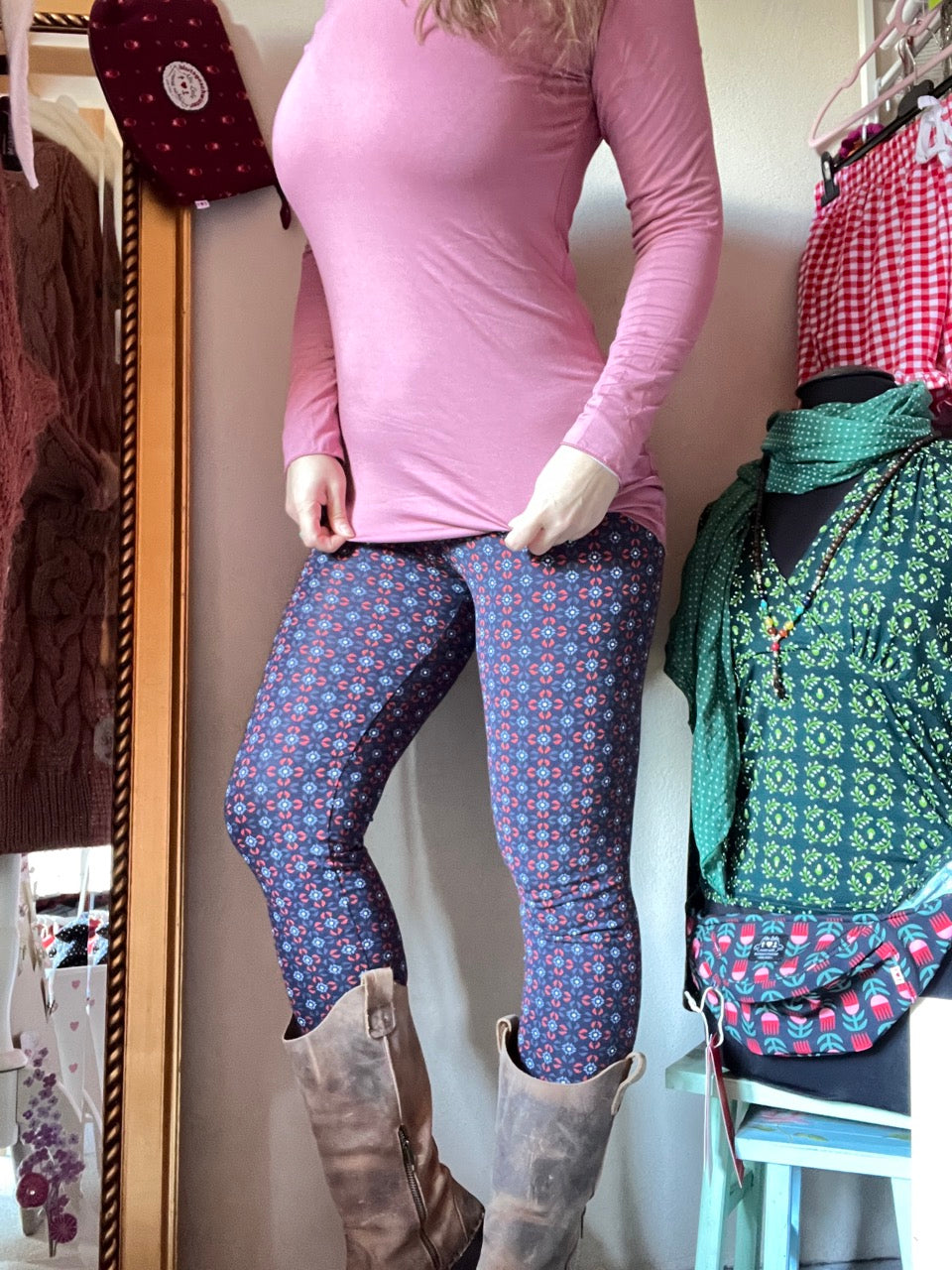 Leggings Blütenmelodie Blau