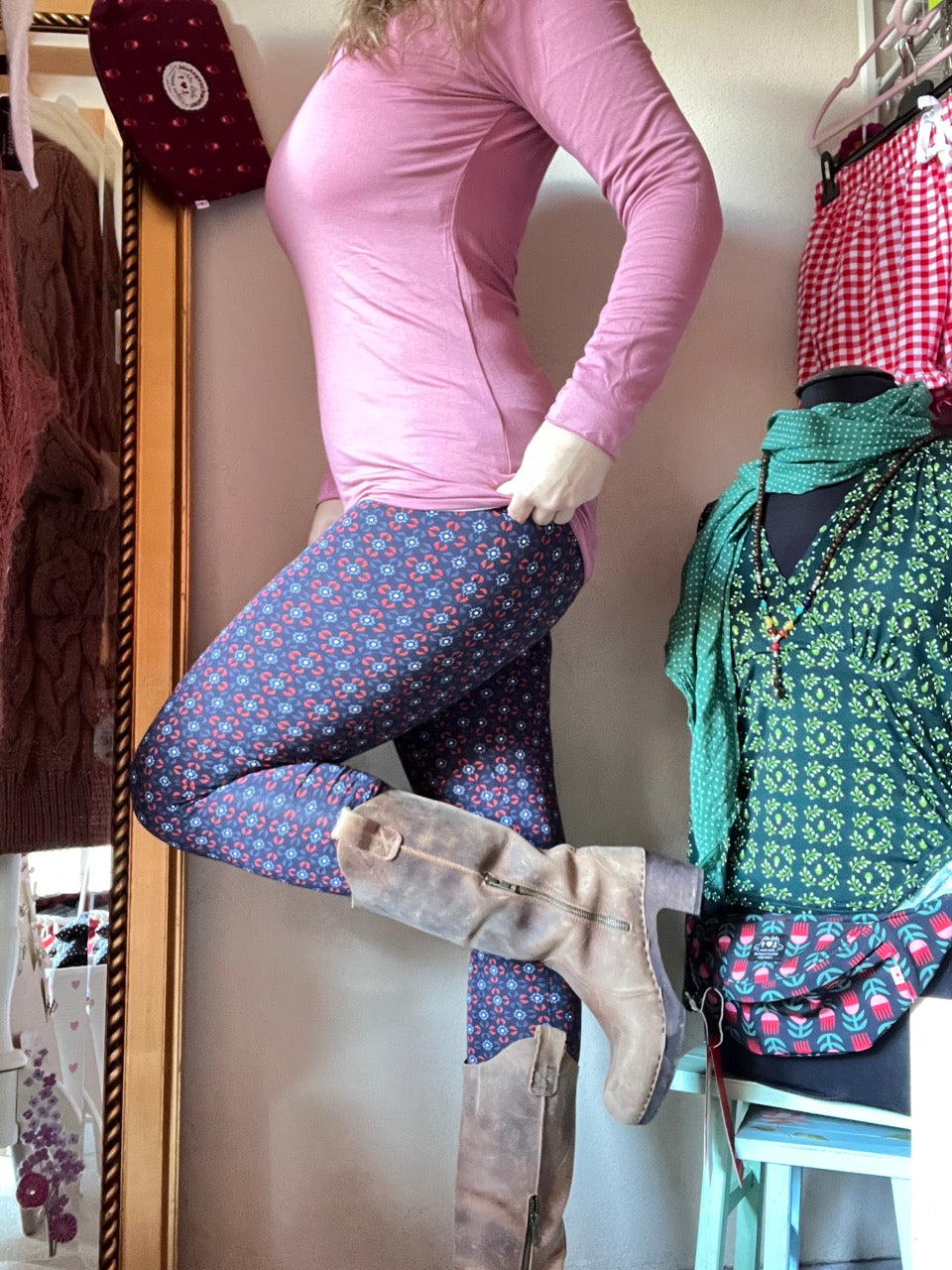 Leggings Blütenmelodie Blau