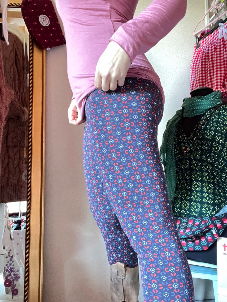 Leggings Blütenmelodie Blau
