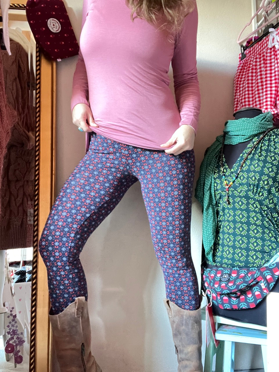 Leggings Blütenmelodie Blau