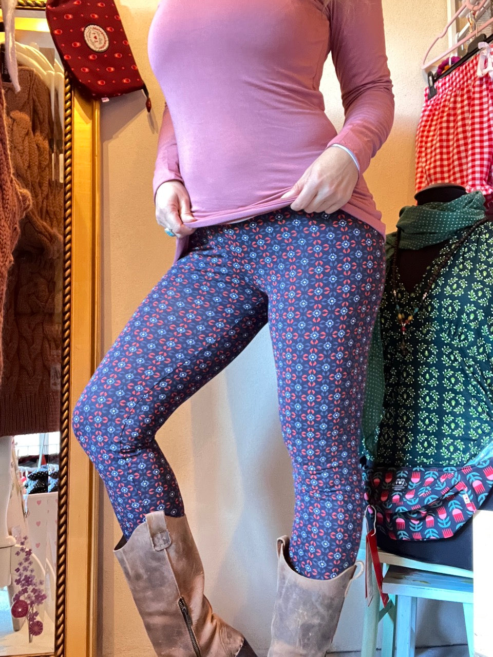 Leggings Blütenmelodie Blau