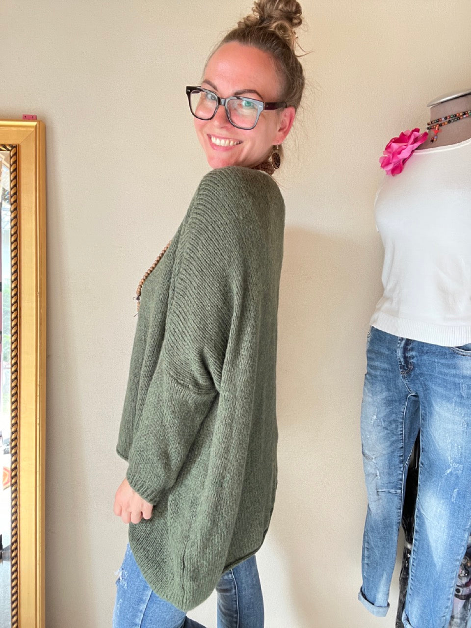 Strickpullover Sunny Olive Grün