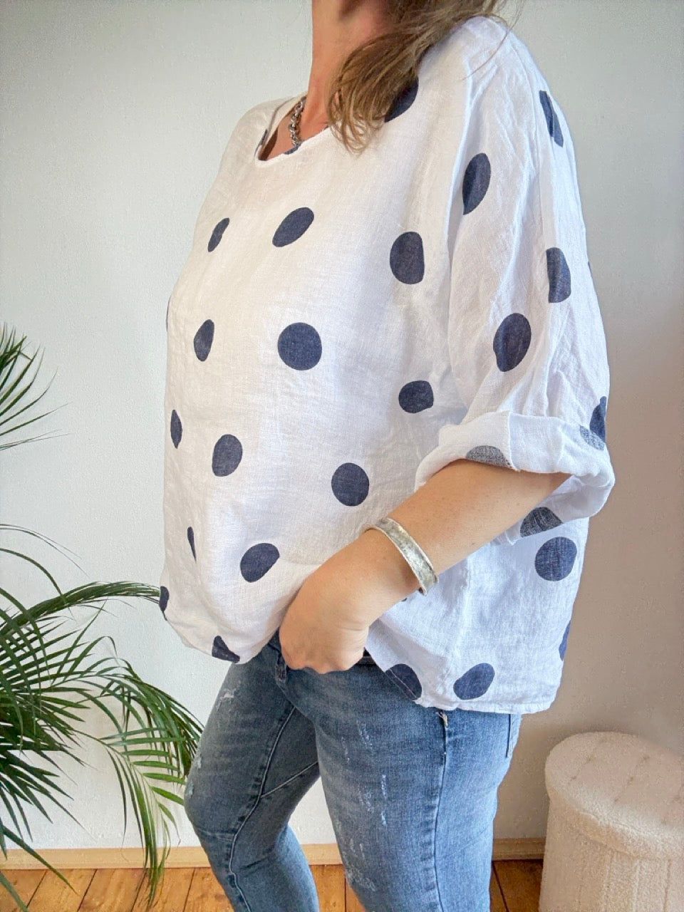 Shirt Leinen Lina Weiß