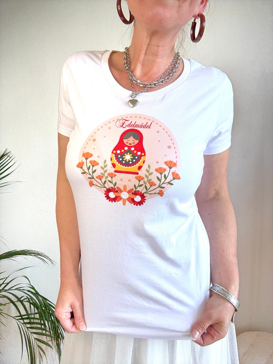 Shirt Edelmädel Matroschka Weiß