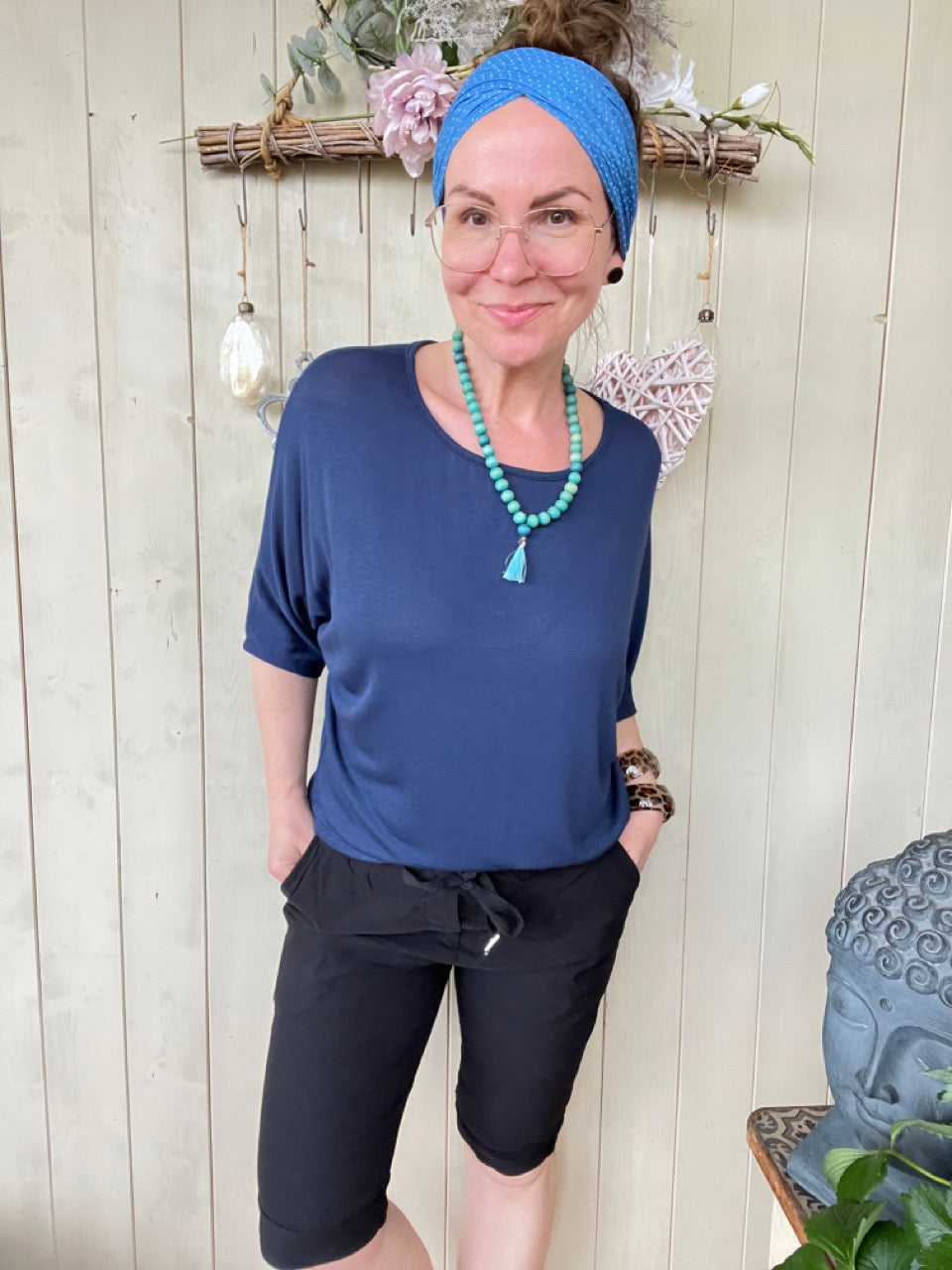 Shirt Sommerwind Creme Blau