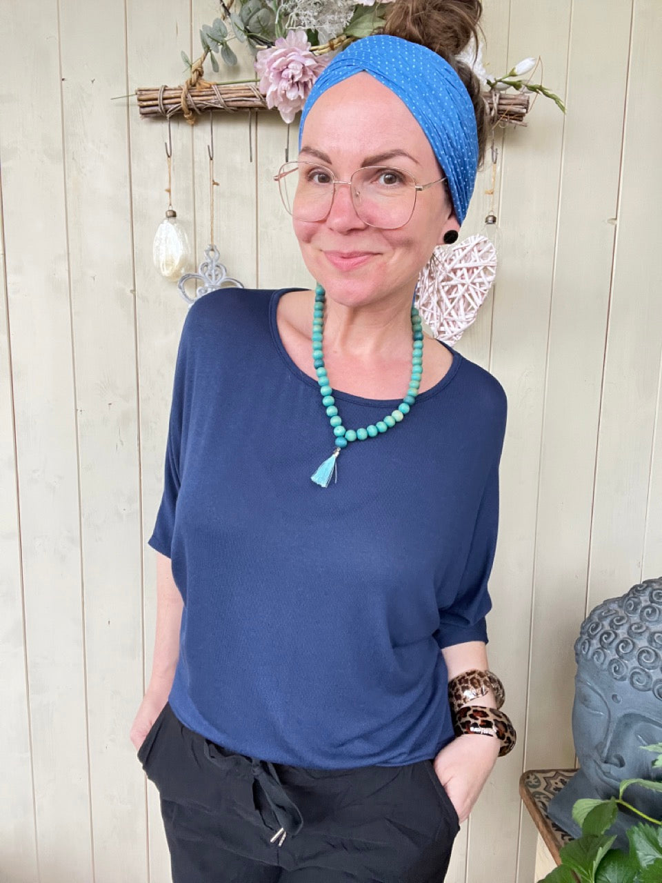 Shirt Sommerwind Creme Blau