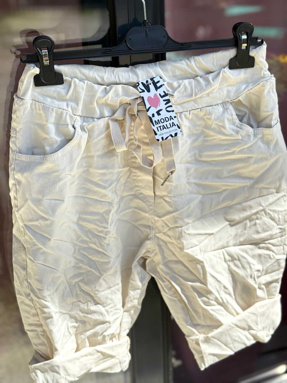 Jogpants Short Nice Style Cream