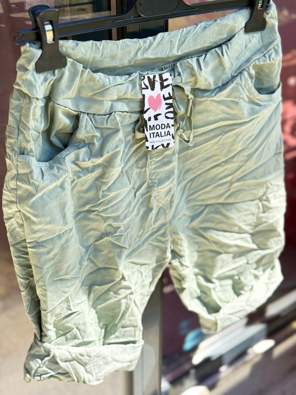 Jogpants Short Nice Style Pistazie