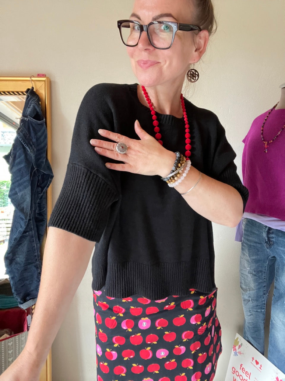 Pulli Frida Frohsinn Schwarz