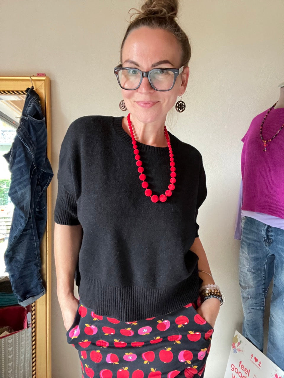 Pulli Frida Frohsinn Schwarz