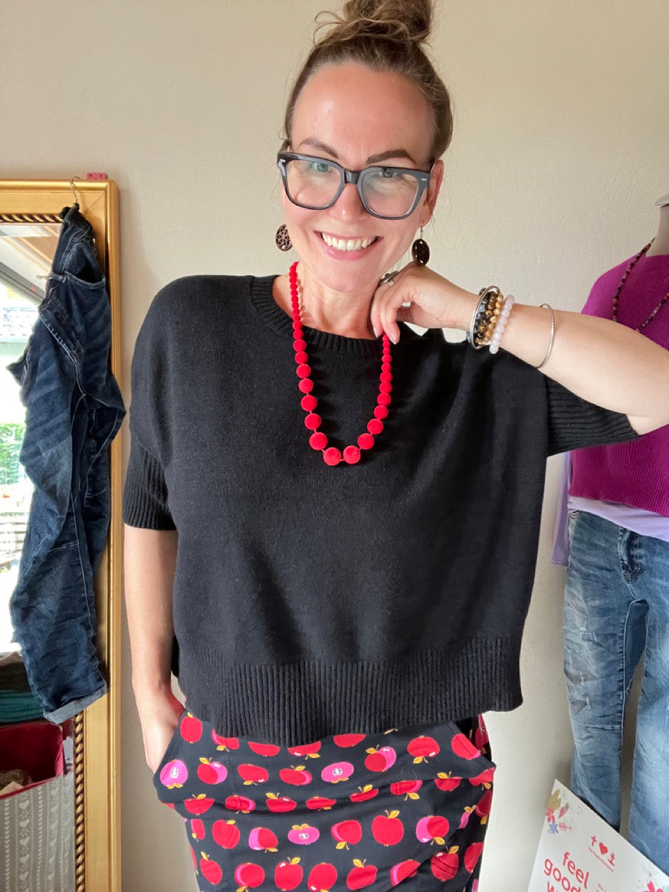 Pulli Frida Frohsinn Schwarz