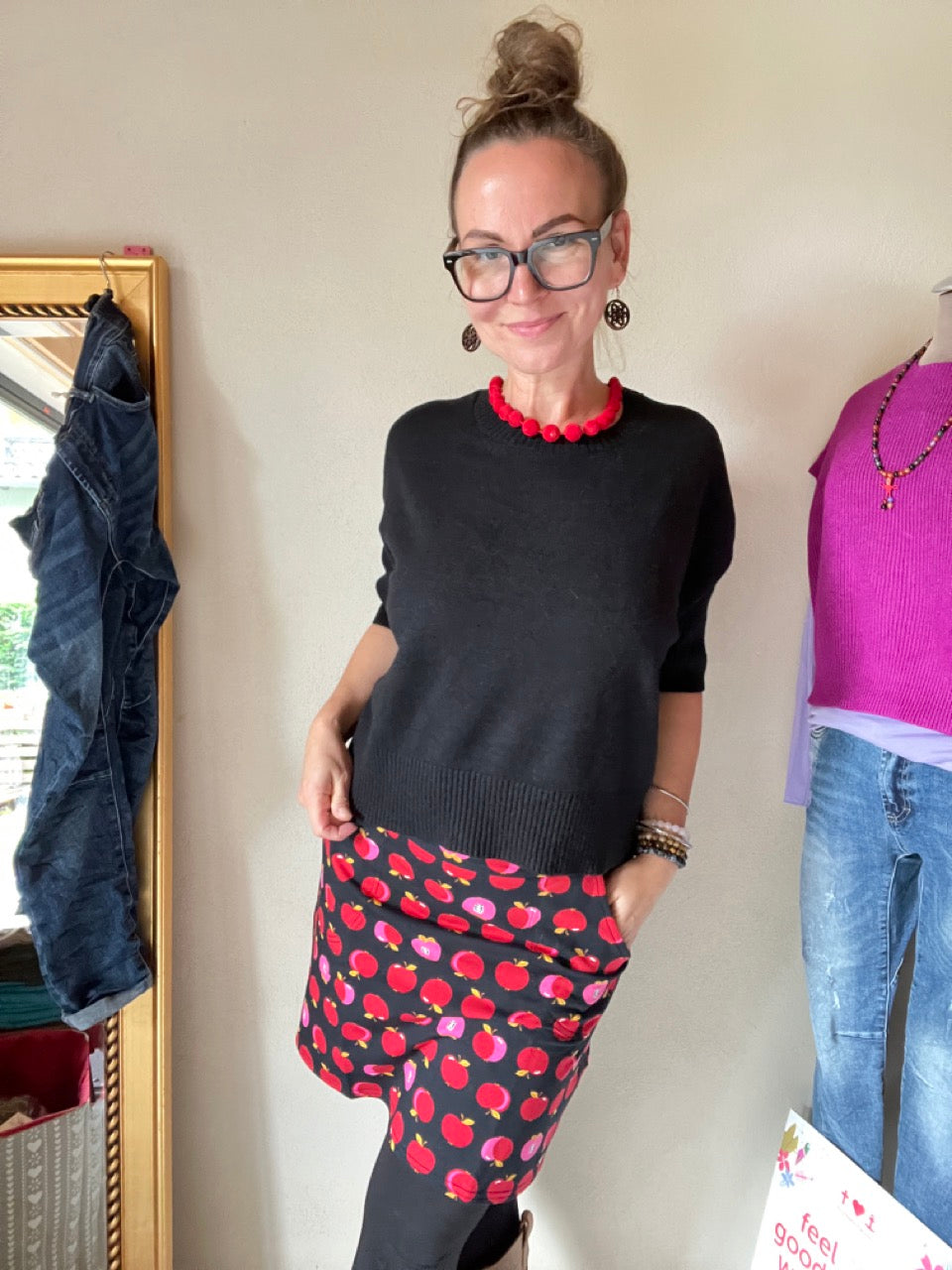 Pulli Frida Frohsinn Schwarz
