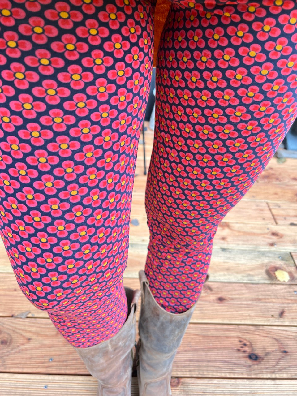 Leggings Winterblume Blau Rose