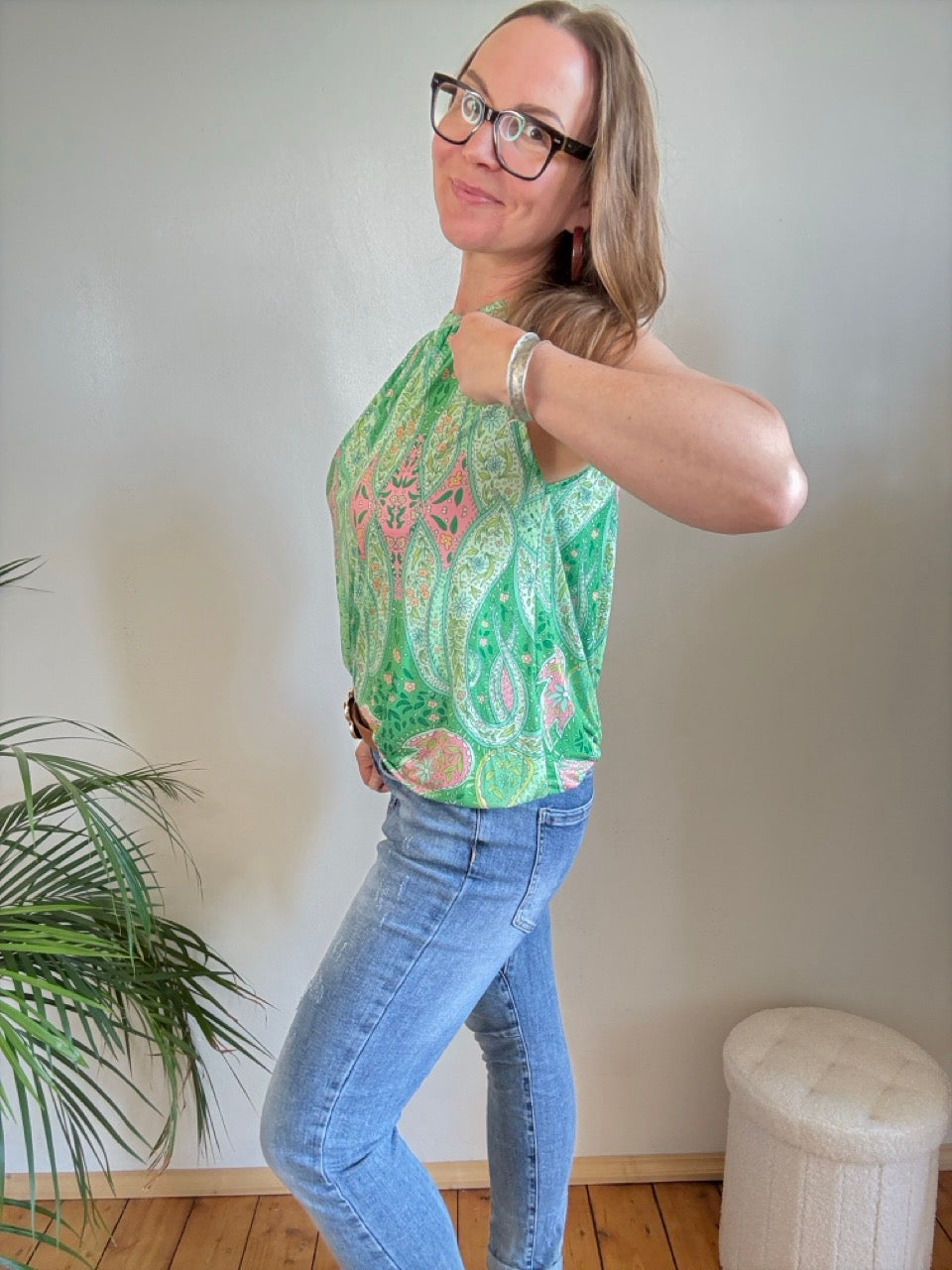 Top Alice Paisley Grün