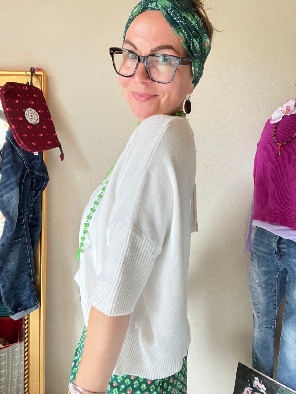 Pulli Frida Frohsinn Wollweiß