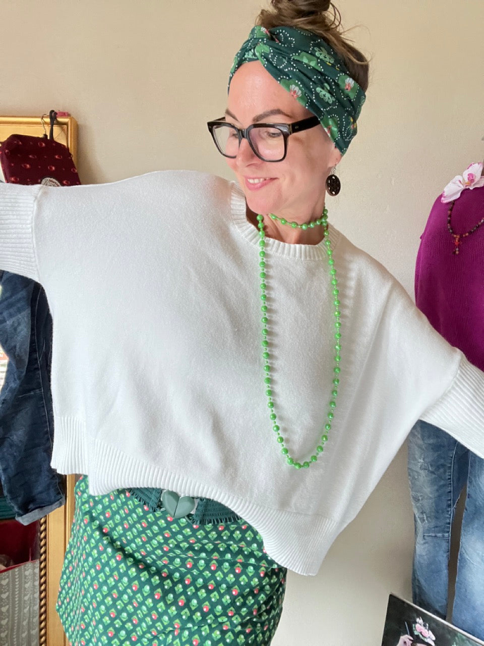 Pulli Frida Frohsinn Wollweiß