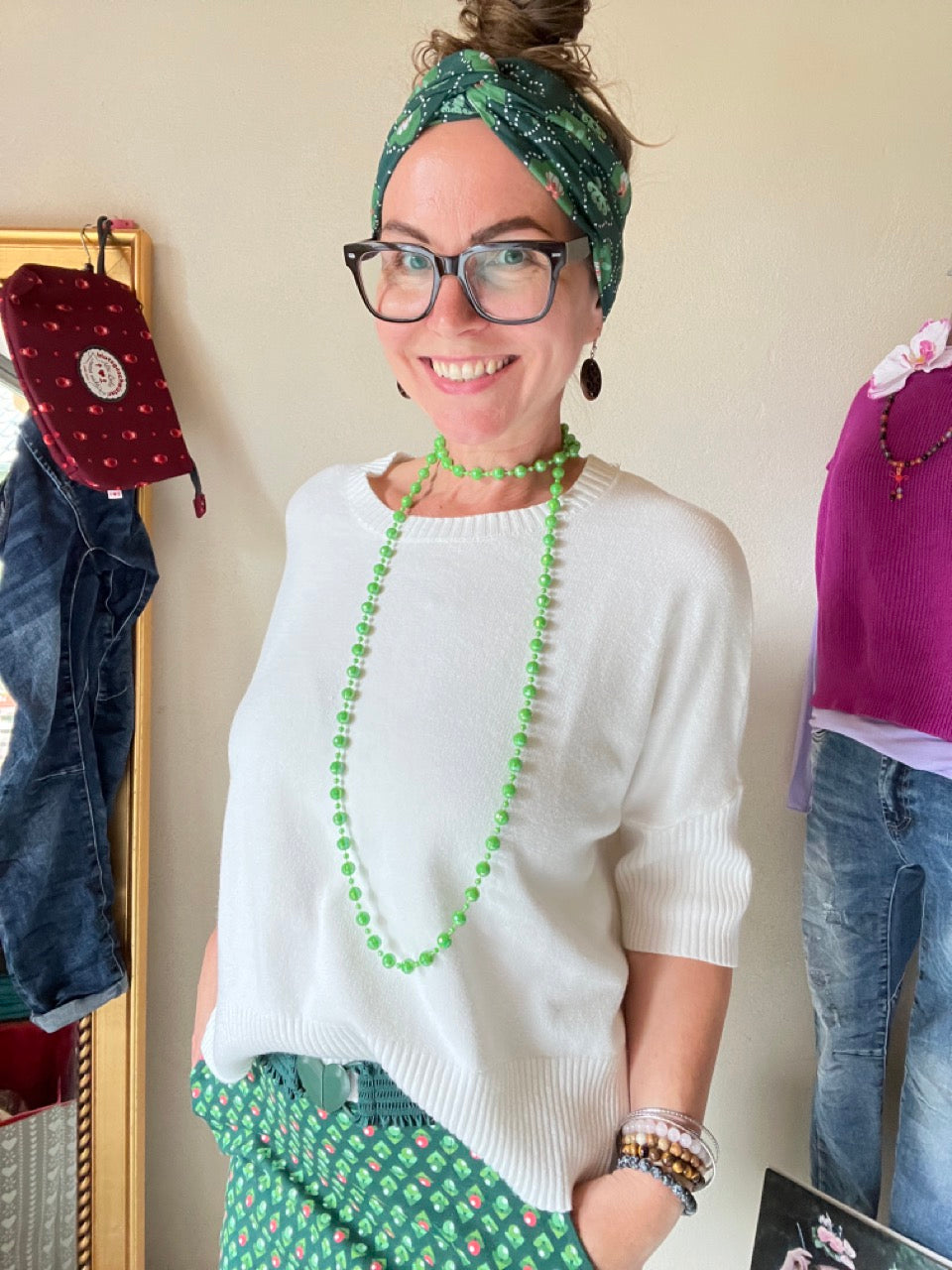 Pulli Frida Frohsinn Wollweiß