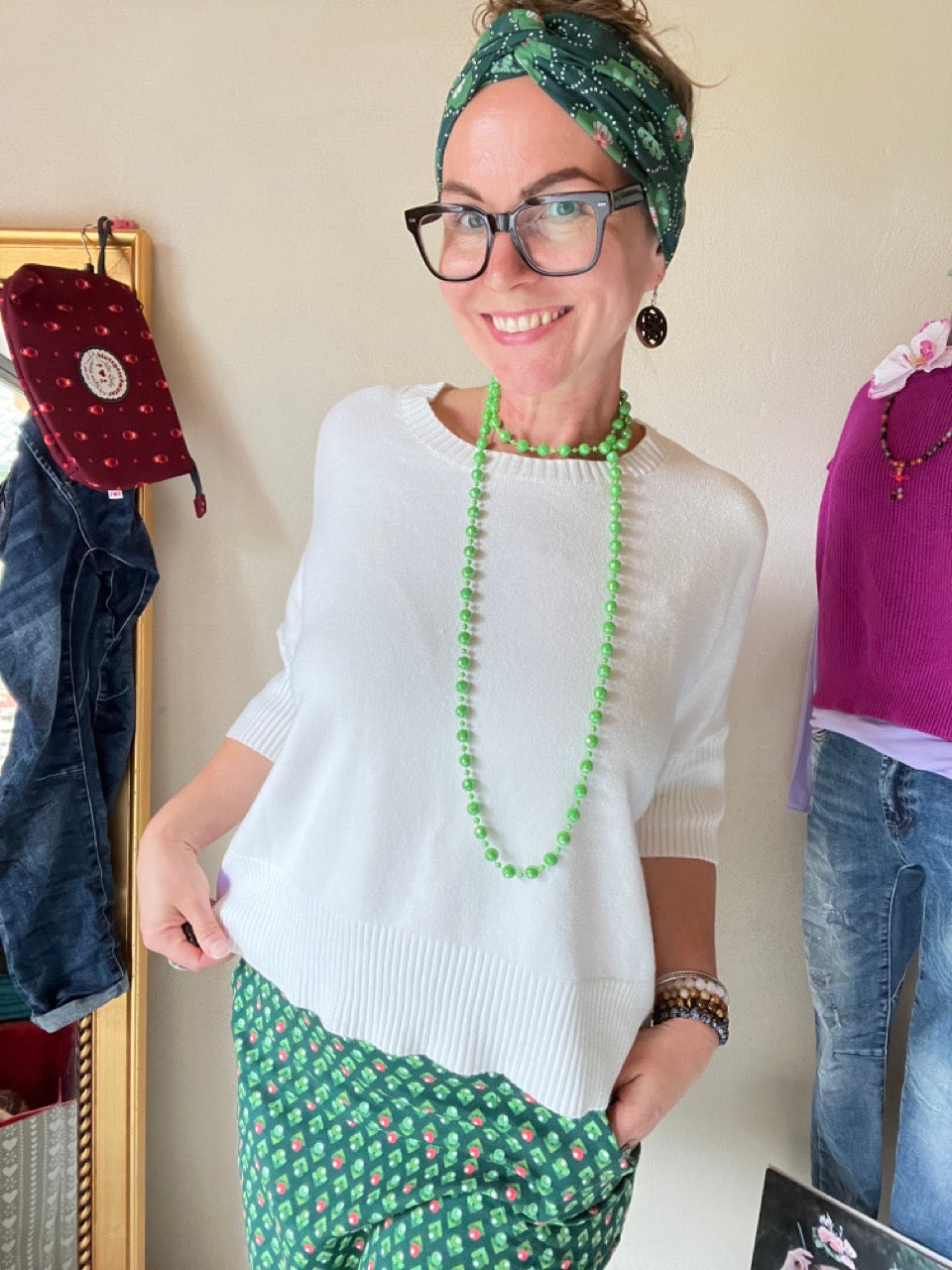 Pulli Frida Frohsinn Wollweiß