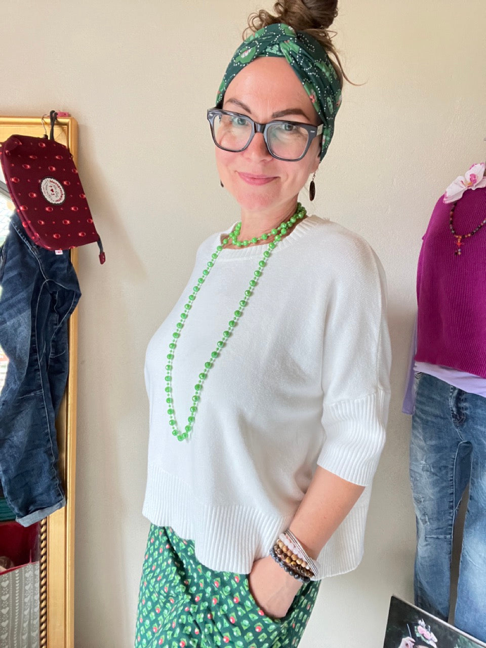 Pulli Frida Frohsinn Wollweiß