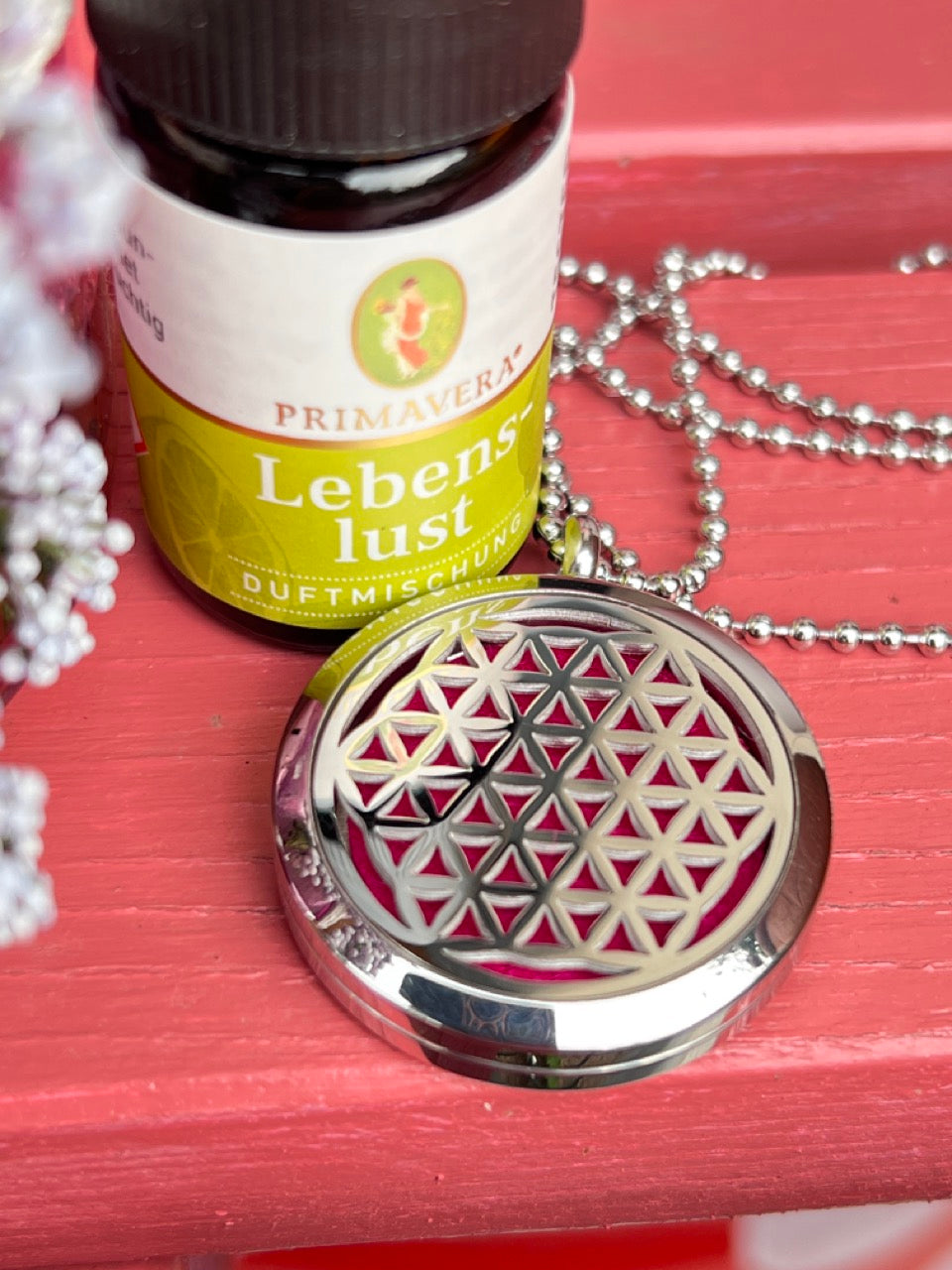 Aroma Diffuser Kette Blume des Lebens 30mm