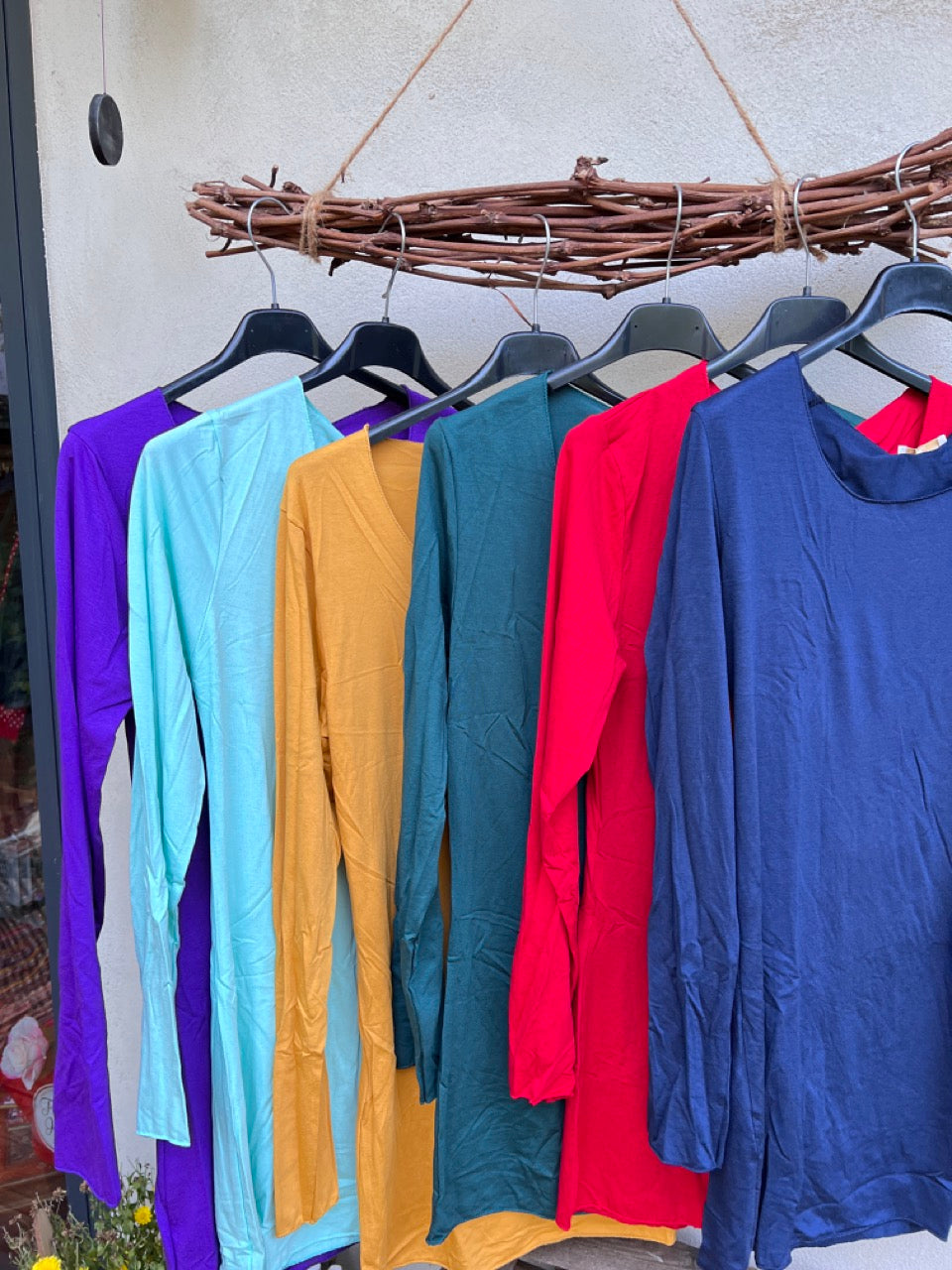 Langarmshirt Basic Freude Tannen Grün