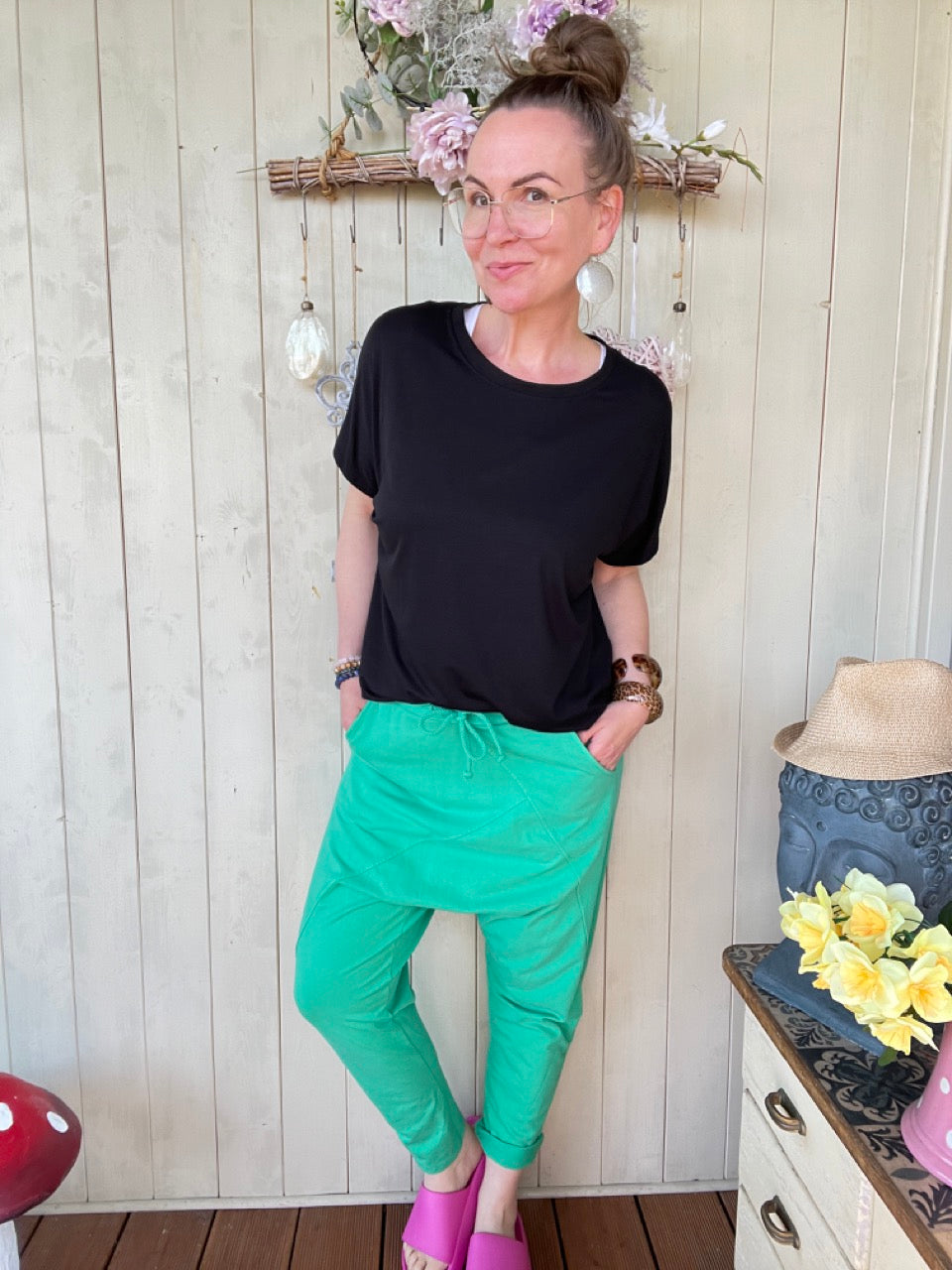 Jogpants Baggystyle Grün