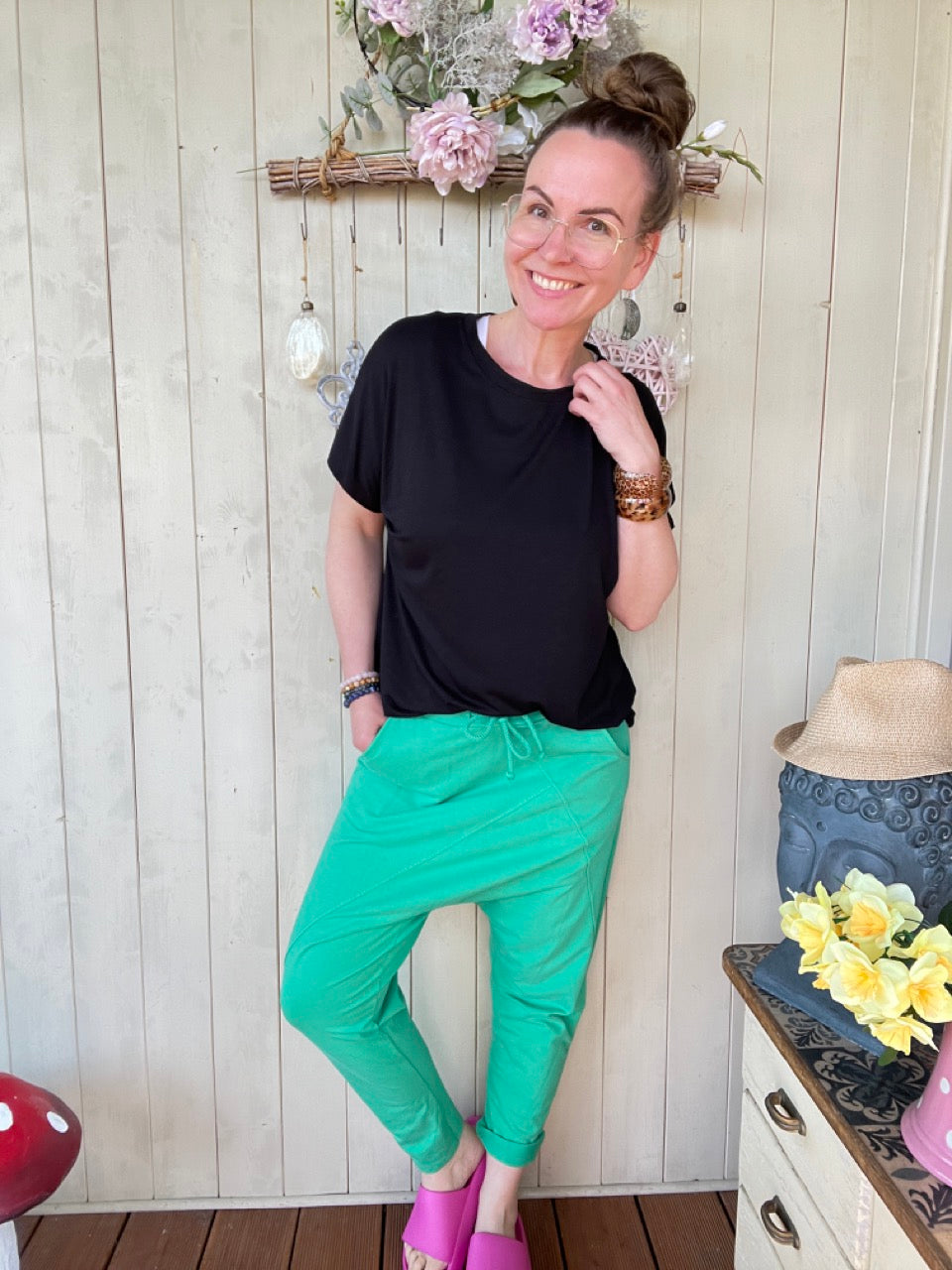 Jogpants Baggystyle Grün