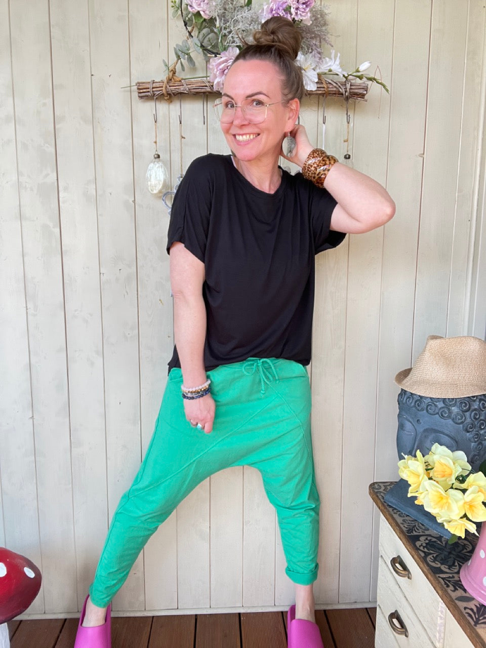 Jogpants Baggystyle Grün