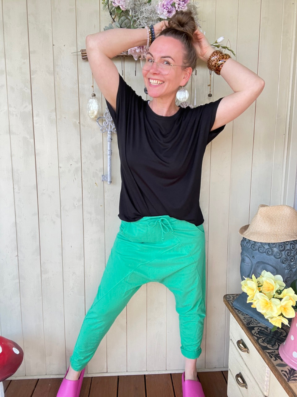 Jogpants Baggystyle Grün
