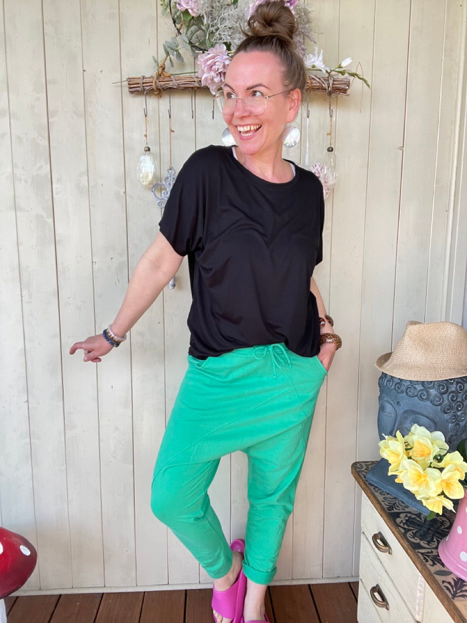 Jogpants Baggystyle Grün